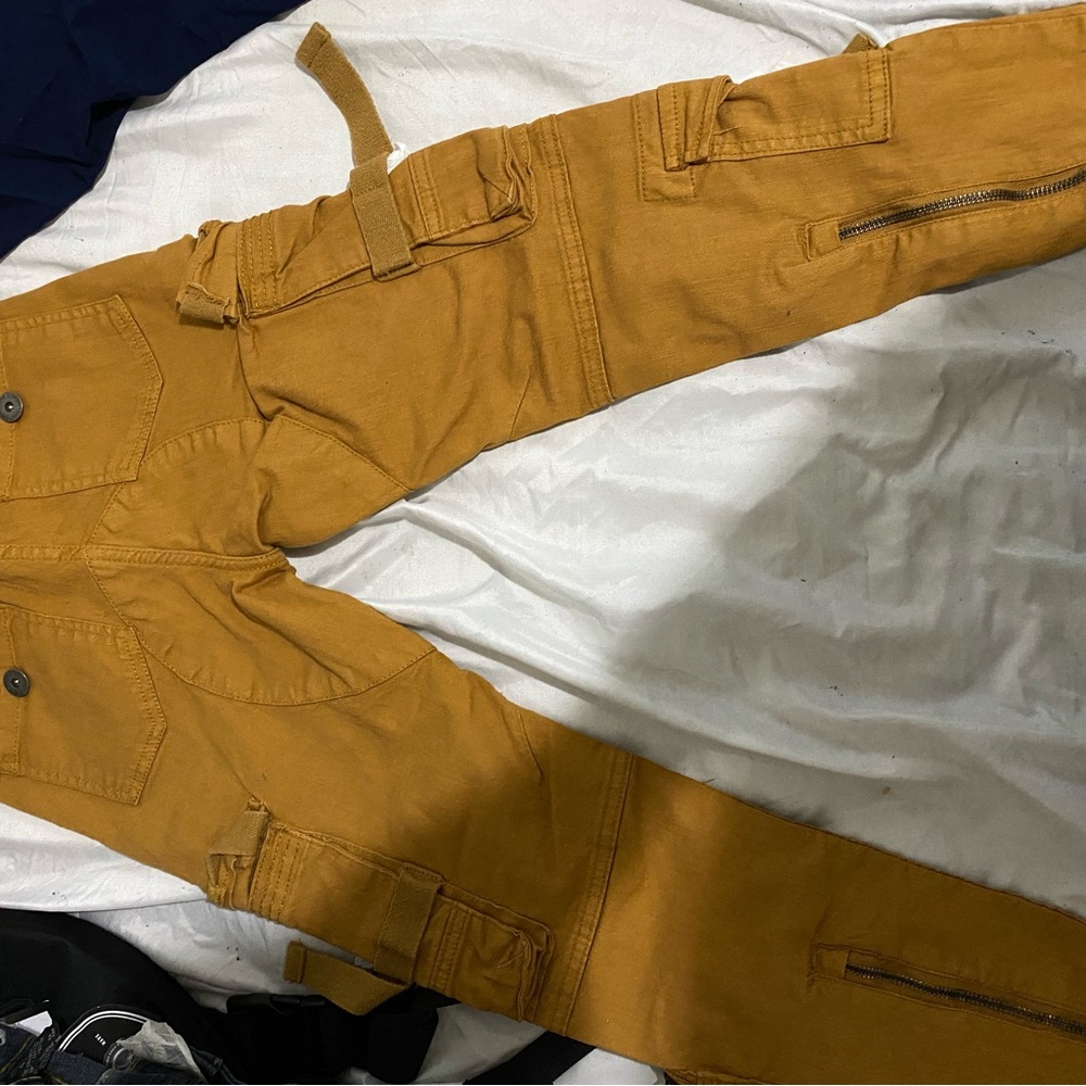 Men's Cargo Pants in Mustard Yellow